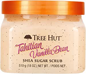 Tree Hut Tahitian Vanilla Bean Shea Sugar Scrub, Tahitian Vanilla Bean, 18 Oz