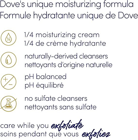 Dove Exfoliating Body Polish Scrub For Silky, Soft Skin Pomegranate and Shea Butter Body Scrub Exfoliates and Provides Lasting Nourishment 10.5 oz