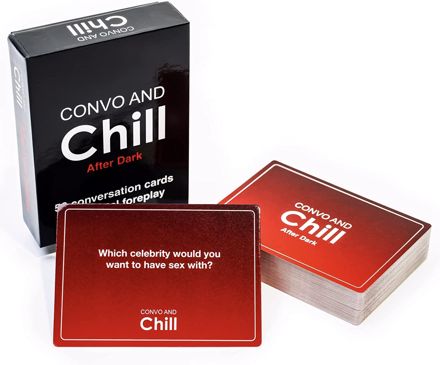 Convo and Chill After Dark Edition - for Game Night or Date Night! Spark Fun and exciting Conversations About Bedroom topics with Your Friends or with a Romantic Partner.