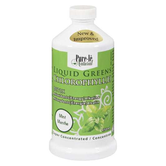 Liquid Greens Chlorophyll Mint 450ml - Balance pH, Energize, Detox and Cleanse without calories! Ultra Premium Dietary Supplement - No Fillers or Binders, No Artificial Ingredients - Made in Canada